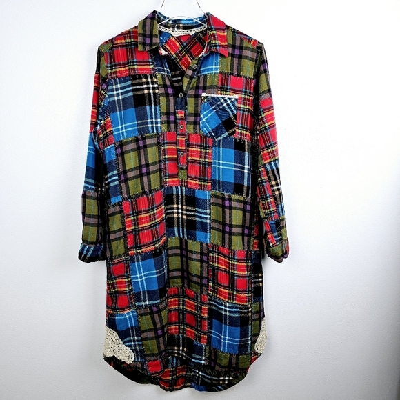 Soft Surroundings #29784 Highland Patchwork Plaid Flannel - Picture 2 of 13